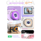 Glitter Sand Design 64MP HD Digital Camera with LED Fill Light & Auto Focus(white)