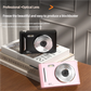 50MP HD Digital Camera with 8X Zoom & Dual Lens System(rose red)