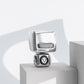 Mini Robot Style Bluetooth Speaker - Portable, 8-9 Hr Playtime, Built-in Mic & Lanyard(Silver Gray)