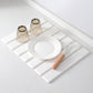 Folding Diatomaceous Earth Countertop Drain Mat - Quick Dry, Non-Slip & Easy Clean Absorbent Pad(white)