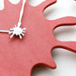 Creative Splatter Design Wall Clock - Silent Movement, Modern Decorative Timepiece(red)