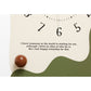 Abstract Modern Wall Clock - Silent Non-Ticking Decorative Clock with Wavy Design & Ceramic Accent(Brown)