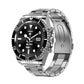 Classic Stainless Steel Smartwatch with Rotating Timer Bezel, Bluetooth Calling & Luminous Display(black)