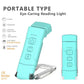 Portable Clip-On LED Reading Light - USB Rechargeable, 3 Color Modes & 5 Brightness Levels(Lake Blue)