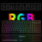 Tri-Mode RGB Mechanical Gaming Keyboard - 102-Key, Hot-Swappable, 4000mAh Battery, 5-Layer Sound Dampening(Strawberry on white)