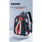 Trendsetter Shark Mouth Print Backpack - Lightweight & Breathable School Bag(Laser Blue)