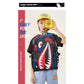 Trendsetter Shark Mouth Print Backpack - Lightweight & Breathable School Bag(Blue lightning)