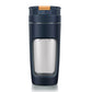 Large 600ML Portable Blender - USB-C Rechargeable Smoothie Maker with 4 Stainless Steel Blades(blue)