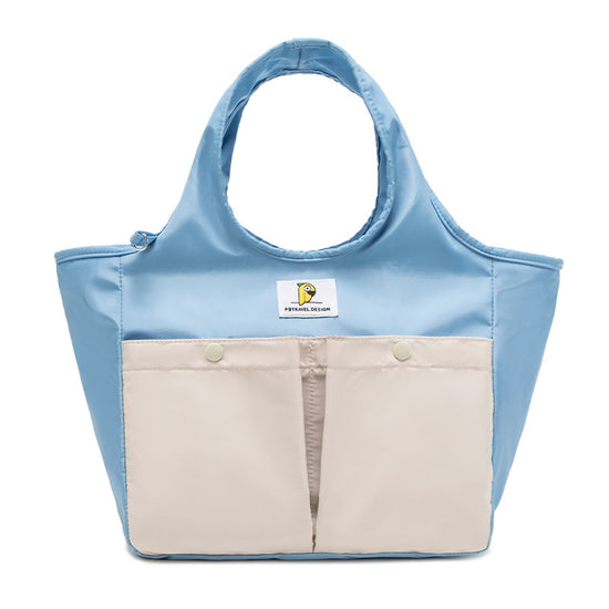 Insulated Lunch Tote Bag - Large Capacity, Multi-Pocket, Waterproof & Stain-Resistant Lining(blue)
