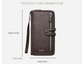 Two pieces High-Capacity PU Leather Clutch Wallet - Unisex Design with Wrist Strap, Zipper & Multiple Card Slots(black)