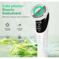 White Multifunctional Facial Beauty Wand with LED Photon Therapy, Hot Compress & Sonic Vibration(White)