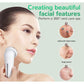 White Multifunctional Facial Beauty Wand with LED Photon Therapy, Hot Compress & Sonic Vibration(White)