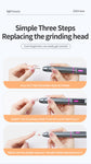 Professional Electric Nail Drill Pen Kit - 3-Speed, Bidirectional, Rechargeable Manicure & Pedicure Tool(Silver Gray)