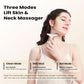Multi-Function Facial & Neck Massager with LED Light Therapy, EMS & Warm Import - Rechargeable Skin Care Device(black)