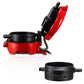 Quick & Easy Multi-Layer Sandwich & Burger Maker with Egg Cooker Plate(red)
