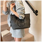 Stylish Large Capacity Tote Bag with PU Leather Trim & Logo Detail(Blue and Brown)