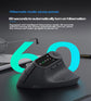 Ergonomic Vertical Mouse - 2.4G/Bluetooth Multi-Mode, LED Display, 57-Degree Angle, & 400mAh Battery(Purple)