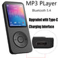 Portable Digital Music Player - Bluetooth 5.4, Hi-Fi Lossless Sound, 8GB Built-in & Expandable Storage(black 16GB)