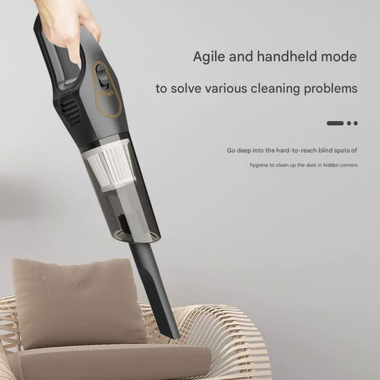 Cordless 2-in-1 Handheld & Stick Vacuum Cleaner with Detachable Water Tank & Dust Mite Remover(black)