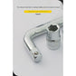 Two 10-piece L-shaped socket wrench sets - 1/2" drive chrome vanadium steel with metric sockets and housings(gray)