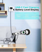 Multi-Functional Electric Spin Scrubber with Voice Broadcast, 9 Heads, Adjustable Extension Handle & LED Display(Black and White)
