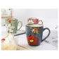 Artisanal Hand-Painted Floral Ceramic Mug - 350ml (Blind Box - 1 of 5 Styles Sent Randomly)