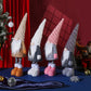 Retractable Leg Christmas Gnome Plush - Adjustable Standing Holiday Decoration(Grey)