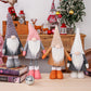Retractable Leg Christmas Gnome Plush - Adjustable Standing Holiday Decoration(pink)