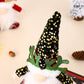 Light-Up Christmas Gnome Plush Doll with Sequin Hat & Antlers - Festive LED Tabletop Decoration(gold)
