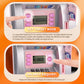 Kids Electronic ATM Savings Bank - Digital Piggy Bank with Password, Auto Roll-in Banknotes & Coin Slot for Financial Learning Fun(pink)