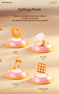 Kids Electronic ATM Piggy Bank with Simulated Facial Recognition & Password - Auto Roll-in Banknote & Coin Money Box for Financial Learning(pink)