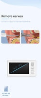 All-in-One Wireless Visual Ear Cleaner Kit with 4.3" IPS Display Screen(white)