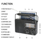 Portable Solar Powered 3-Band AM/FM/SW Radio with Bluetooth Speaker & Multiple Charging Options(black)