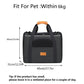 Foldable Soft-Sided Pet Carrier for Travel - Fits Cats & Small Dogs Under 6kg, with Removable Plush Bed & Shoulder Strap(grey)