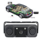 3-in-1 Car Reversing Camera & Parking Sensor System with Monitor - License Plate Frame Mount, Waterproof & Night Vision(black)