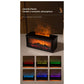 Fireplace Flame Effect Aroma Diffuser & Humidifier with 7-Colour Light, Timer & Remote Control(Dark Wood Grain)