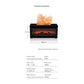 Fireplace Flame Effect Aroma Diffuser & Humidifier with 7-Colour Light, Timer & Remote Control(Dark Wood Grain)