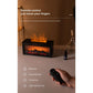 Fireplace Flame Effect Aroma Diffuser & Humidifier with 7-Colour Light, Timer & Remote Control(Light Wood Grain)