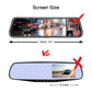 10-Inch Dual Lens Dash Cam Mirror - 1080P FHD Touch Screen Car DVR with Rear Camera, Night Vision & G-Sensor(black)