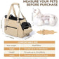 Versatile Pet Carrier Tote Bag for Small Dogs & Cats - Waterproof, Car Seat Function & Adjustable Safety Exit(Khaki)