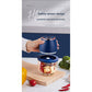 Electric Mini Garlic Chopper with Glass Bowl - USB Rechargeable, 6 Blades, Large Capacity(blue)