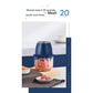 Electric Mini Garlic Chopper with Glass Bowl - USB Rechargeable, 6 Blades, Large Capacity(white)