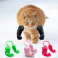 2pc Hilarious Muscle Arm Pet Costume Prop - Funny Novelty Arms for Cats & Small Dogs(pink)