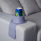 Flexible Anti-Spill Silicone Couch Arm Cup Holder - Sofa Armrest Drink Tray(Grey)