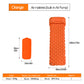 2pc Ultralight Inflatable Camping Sleeping Mat with Integrated Pillow - Waterproof 40D Nylon TPU(Orange)