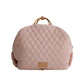 Luxury Quilted 2-in-1 Pet Travel Carrier & Car Booster Seat for Small Dogs(Pink)