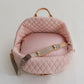 Luxury Quilted 2-in-1 Pet Travel Carrier & Car Booster Seat for Small Dogs(Camel)