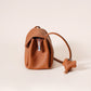 Genuine Leather Flap Crossbody Bag with Elephant Charm - Compact & Stylish Shoulder Purse(Black)