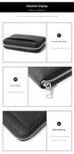 Genuine Leather RFID Blocking Accordion Card Holder & Coin Purse - Large Capacity Zip Wallet(purple)