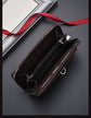 Coffee Classic Long Zipper Wallet Clutch - Large Capacity PU Leather Phone & Card Holder with Wrist Strap